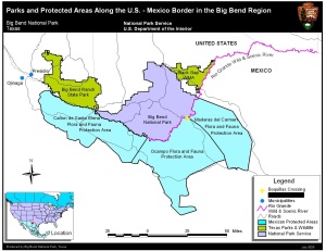 From NPS.gov - map showing Big Bend NP, plus areas to be included in international park. (